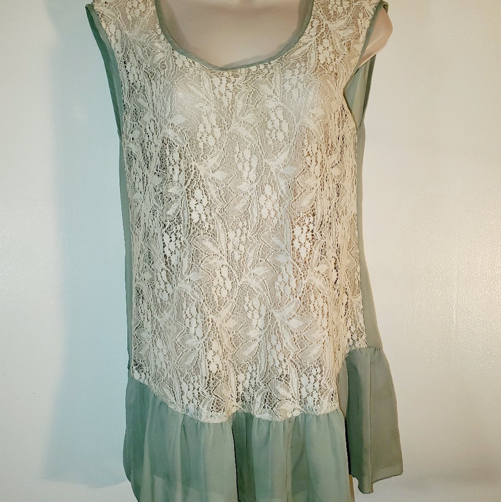Love Squared small babydoll sleeveless blouse